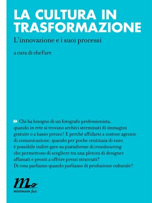 cover image of La cultura in trasformazione